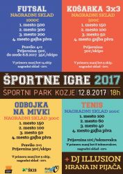 Plakat športne igre Kozje